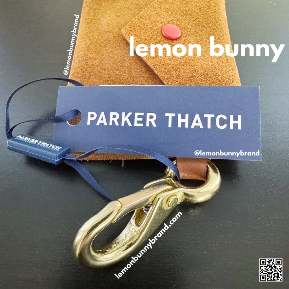 Parker Thatch Envelope Card Holder w/Keyring in Suede Caramel Brand New NWT - Picture 6 of 13
